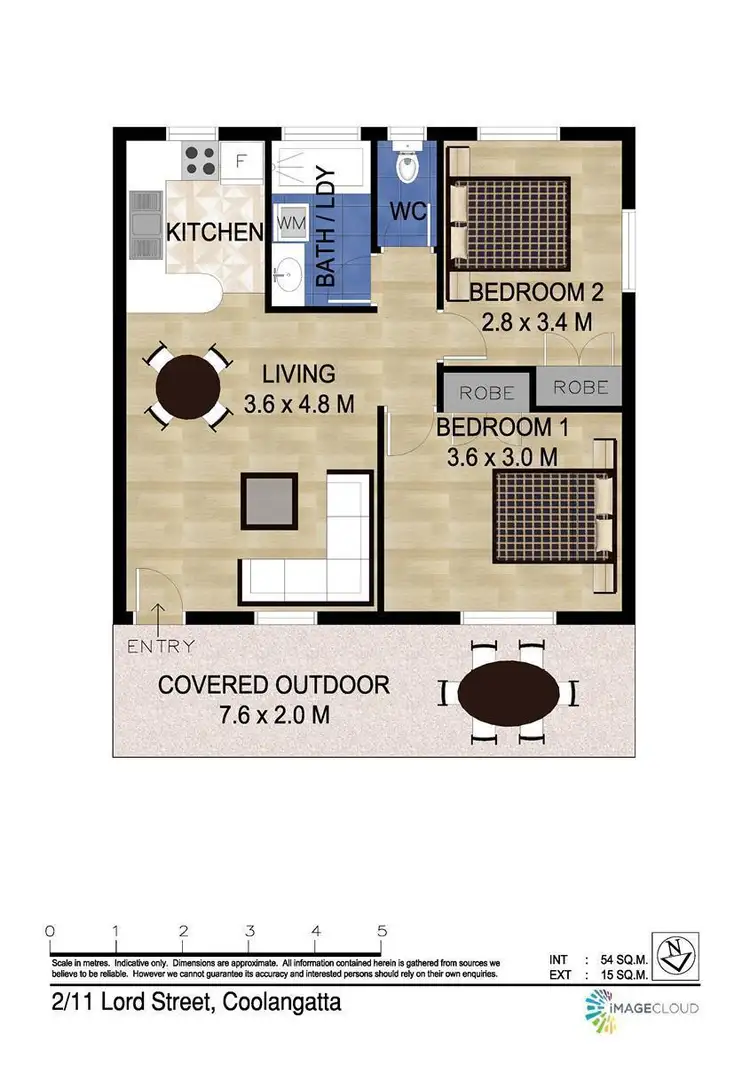 Floorplan of Homely unit listing, 2/11 Lord Street, Coolangatta QLD 4225