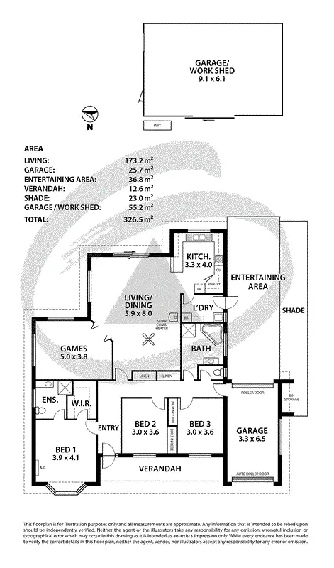 Floorplan of Homely house listing, 5 Scott Lane, Littlehampton SA 5250