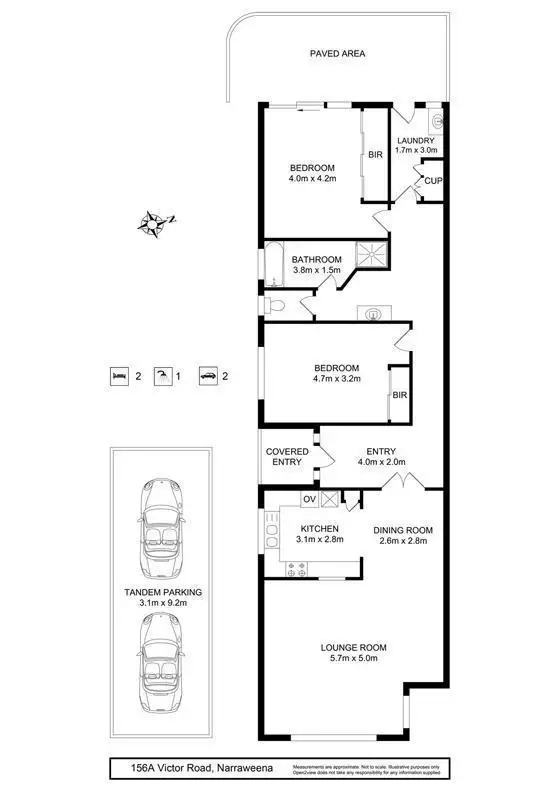 Floorplan of Homely villa listing, 156A Victor Road, Dee Why NSW 2099