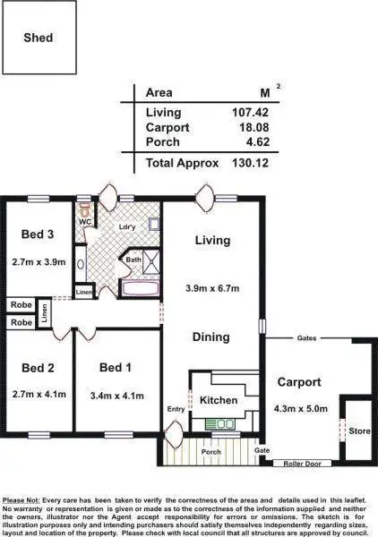 Floorplan of Homely house listing, 6 Devlin Road, Novar Gardens SA 5040