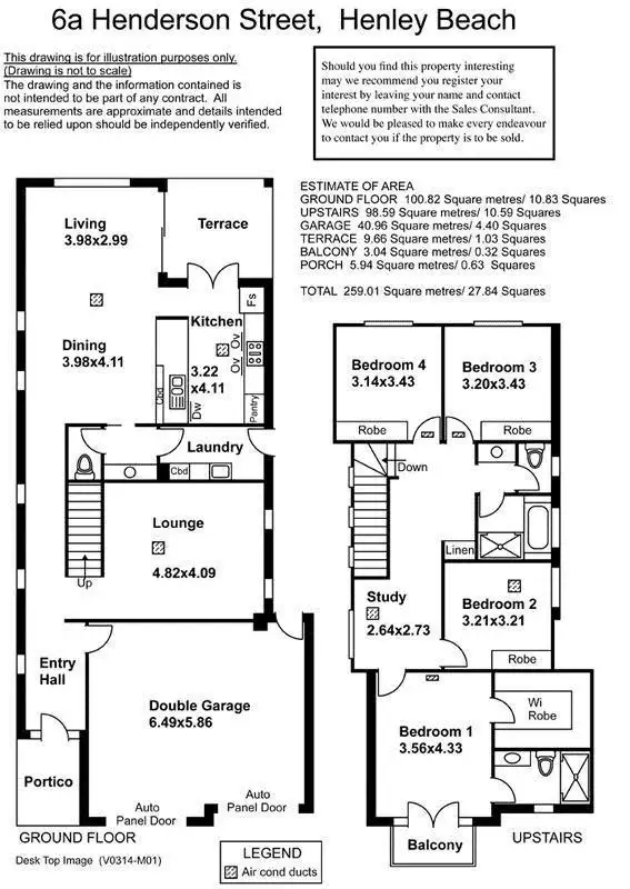 Floorplan of Homely house listing, 6A Henderson Street, Henley Beach SA 5022