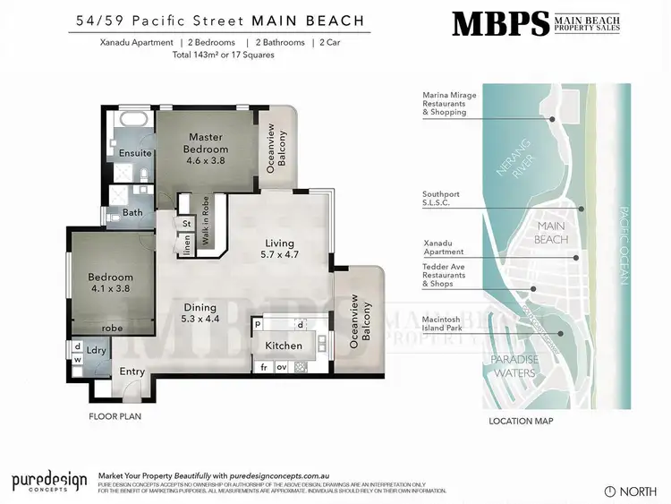 Floorplan of Homely apartment listing, 'XANADU EAST' 59 Pacific Street, Main Beach QLD 4217