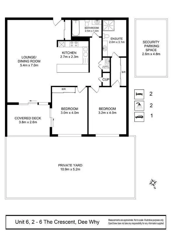 Floorplan of Homely apartment listing, 6/6 The Crescent, Dee Why NSW 2099