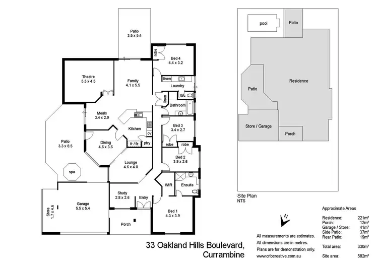 Floorplan of Homely house listing, 33 Oakland Hills Boulevard, Currambine WA 6028