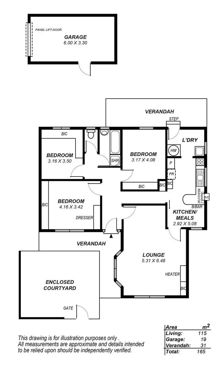 Floorplan of Homely house listing, 45 Curbur Avenue, Pooraka SA 5095