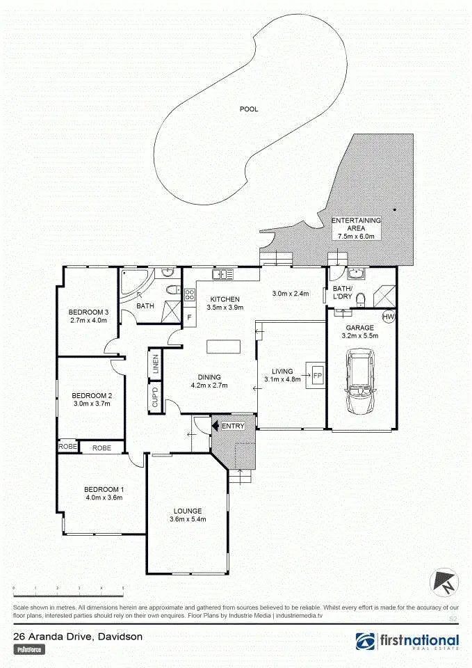 Floorplan of Homely house listing, 26 Aranda  Drive, Davidson NSW 2085
