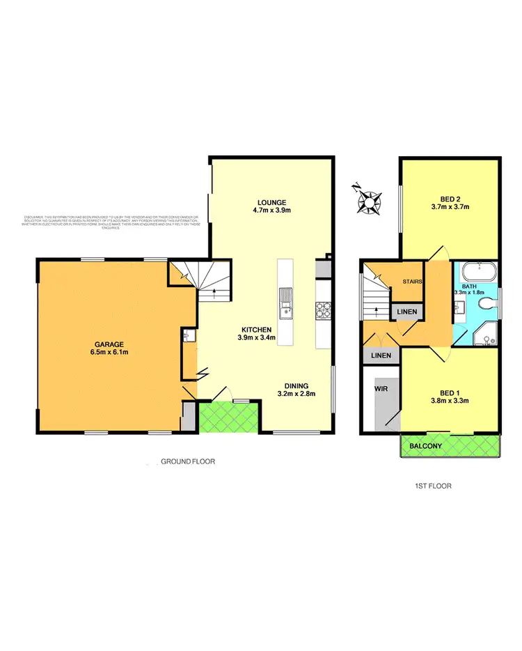 Floorplan of Homely townhouse listing, 1/409 Main Road, Cardiff NSW 2285