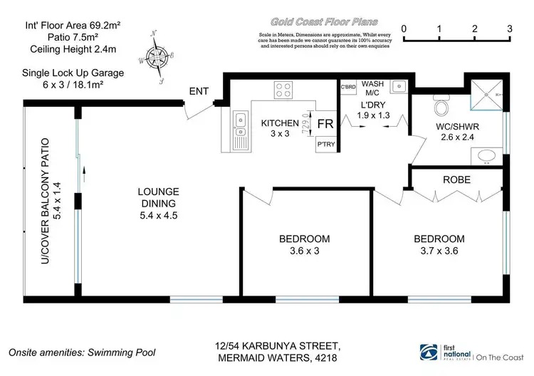 Floorplan of Homely apartment listing, 12/54-56 Karbunya Street, Mermaid Waters QLD 4218
