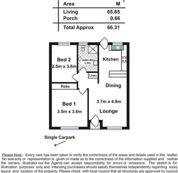 Floorplan of Homely house listing, 3/53 Downing Street, Hove SA 5048