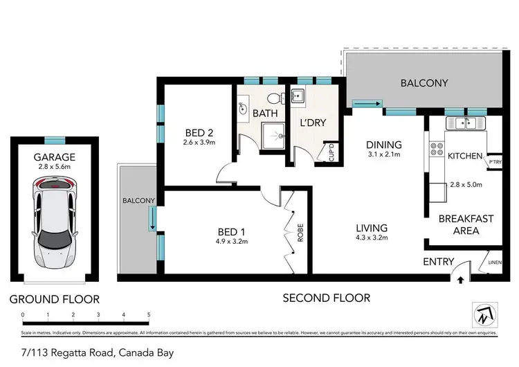 Floorplan of Homely apartment listing, 7/113-117 Regatta Road, Canada Bay NSW 2046