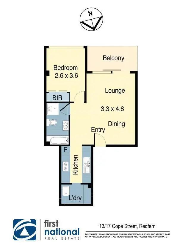 Floorplan of Homely apartment listing, 13/17 Cope Street, Redfern NSW 2016