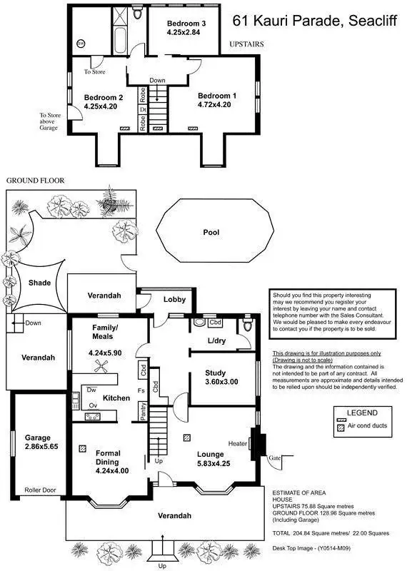 Floorplan of Homely house listing, 61 Kauri Parade, Seacliff SA 5049
