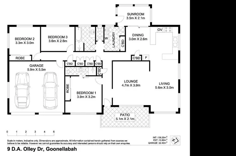 Floorplan of Homely house listing, 9 DA Olley Drive, Goonellabah NSW 2480