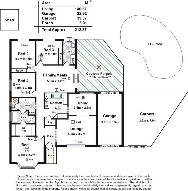 Floorplan of Homely house listing, 11 Mary Jane Court, Modbury Heights SA 5092