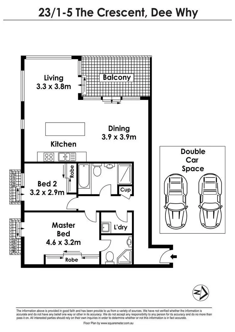 Floorplan of Homely apartment listing, 23/1-5 The Crescent, Dee Why NSW 2099