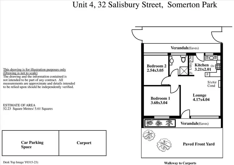 Floorplan of Homely unit listing, 4/32 Salisbury Street, Somerton Park SA 5044