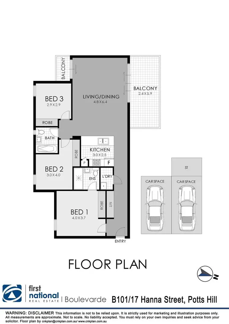 Floorplan of Homely apartment listing, B101/17 Hanna Street, Potts Hill NSW 2143