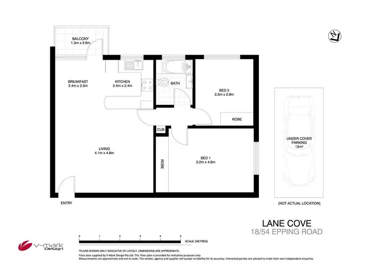 Floorplan of Homely apartment listing, 18/54 Epping Road, Lane Cove NSW 2066