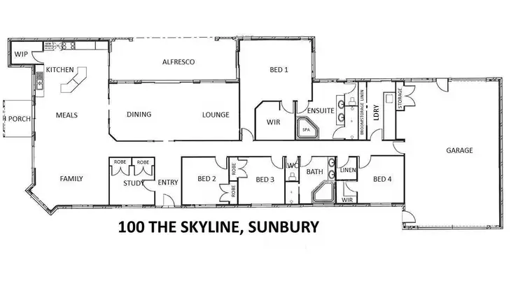 Floorplan of Homely house listing, 100 The Skyl Line, Sunbury VIC 3429