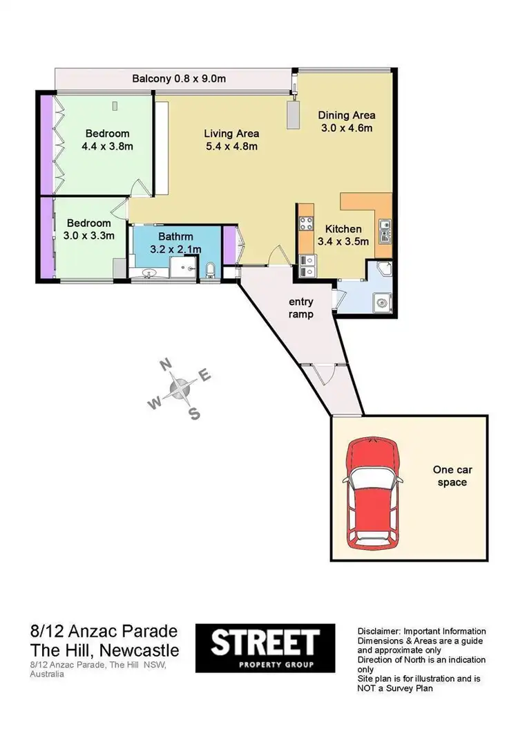 Floorplan of Homely unit listing, 8/12 Anzac Parade, Newcastle NSW 2300
