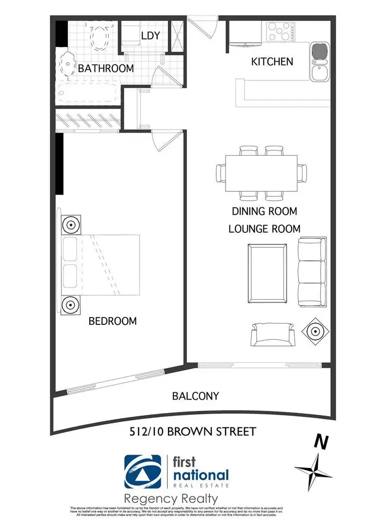 Floorplan of Homely apartment listing, 512/10 Brown Street, Chatswood NSW 2067