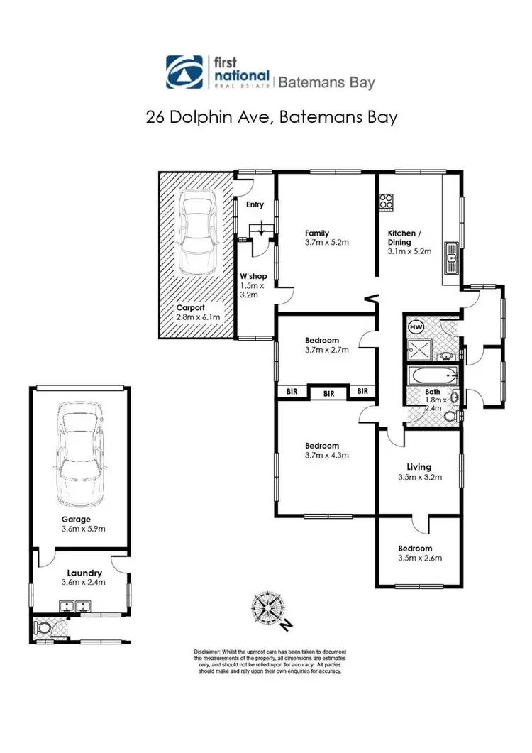 Floorplan of Homely house listing, 26 Dolphin Avenue, Batemans Bay NSW 2536
