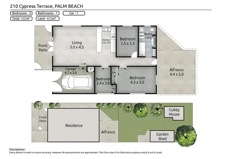 Floorplan of Homely house listing, 210 Cypress Terrace, Palm Beach QLD 4221