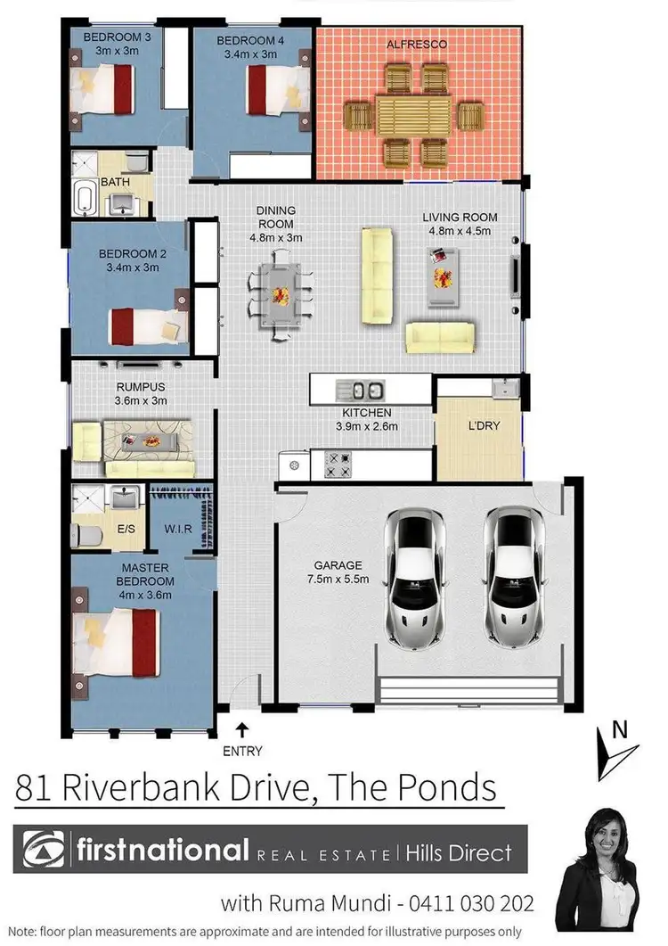 Floorplan of Homely house listing, 81 Riverbank Drive, The Ponds NSW 2769