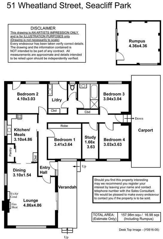 Floorplan of Homely house listing, 51 Wheatland Street, Seacliff SA 5049
