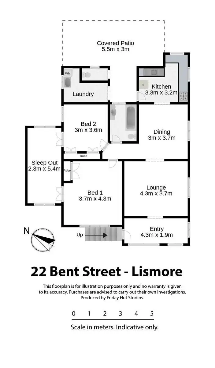 Floorplan of Homely house listing, 22 Bent Street, Lismore NSW 2480