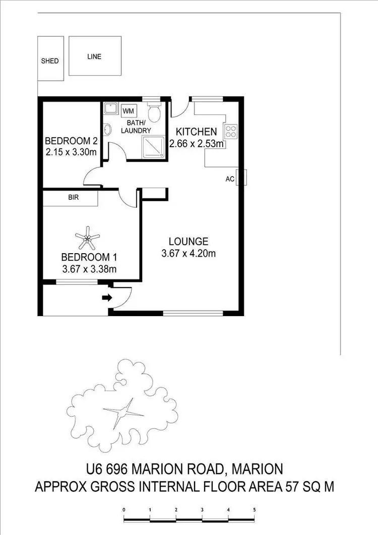 Floorplan of Homely unit listing, 6/696 Marion Road, Marion SA 5043