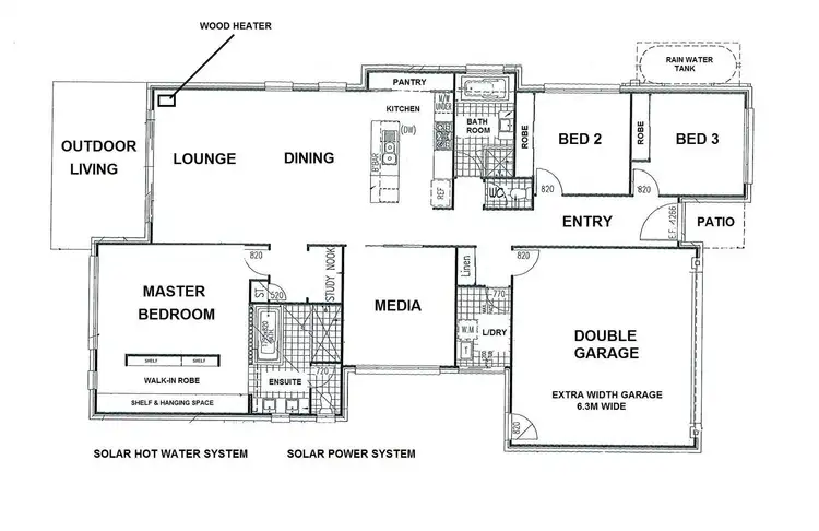 Floorplan of Homely house listing, 10 Blue Wren Place, Goonellabah NSW 2480