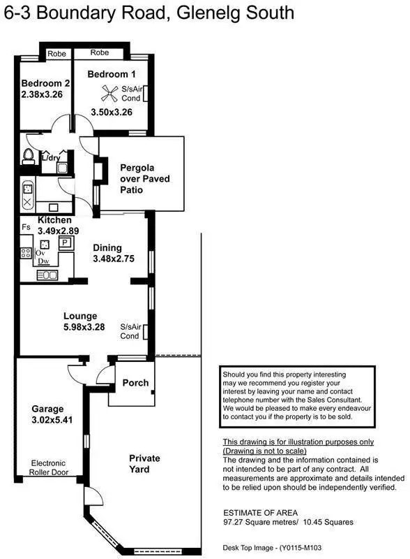 Floorplan of Homely unit listing, 6/3 Boundary Road, Glenelg South SA 5045