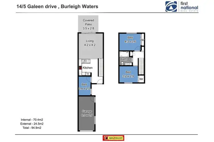 Floorplan of Homely townhouse listing, 14/5 Galeen Drive, Burleigh Waters QLD 4220