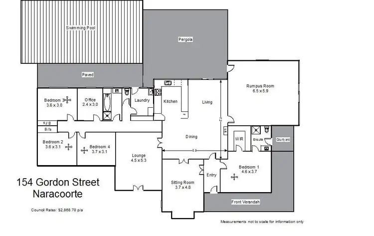 Floorplan of Homely house listing, 154 Gordon Street, Naracoorte SA 5271