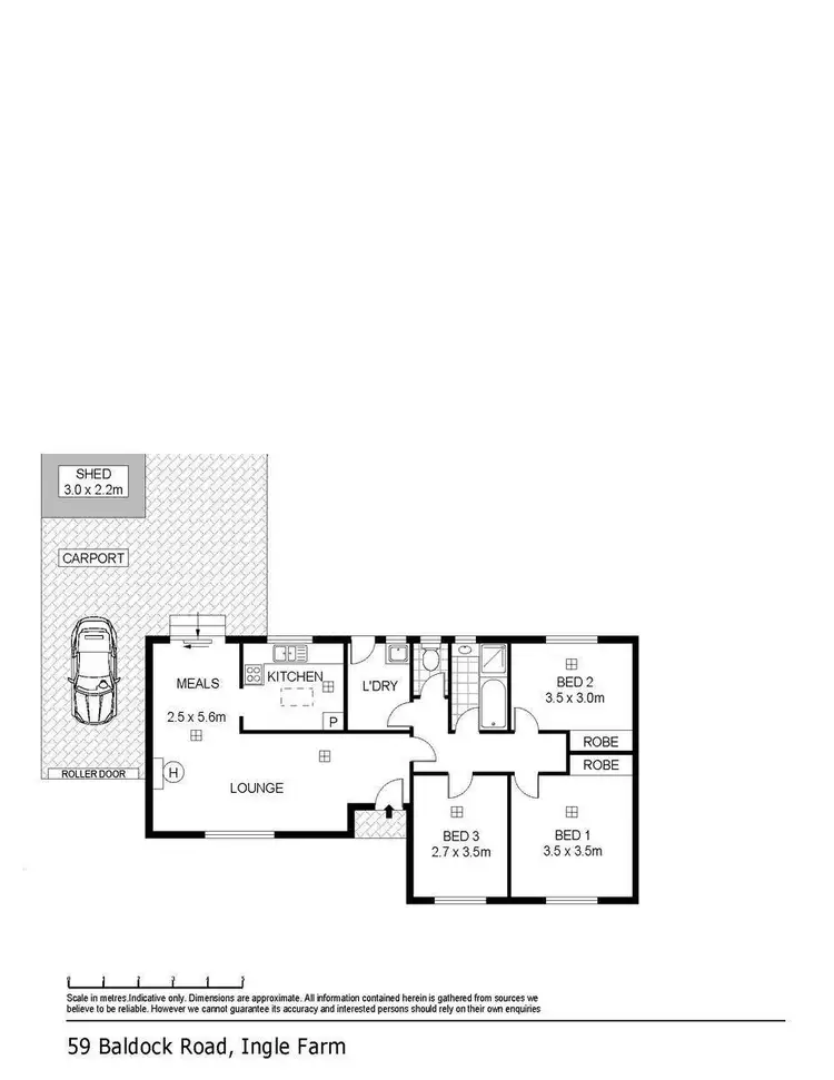 Floorplan of Homely house listing, 59 Baldock Road, Ingle Farm SA 5098