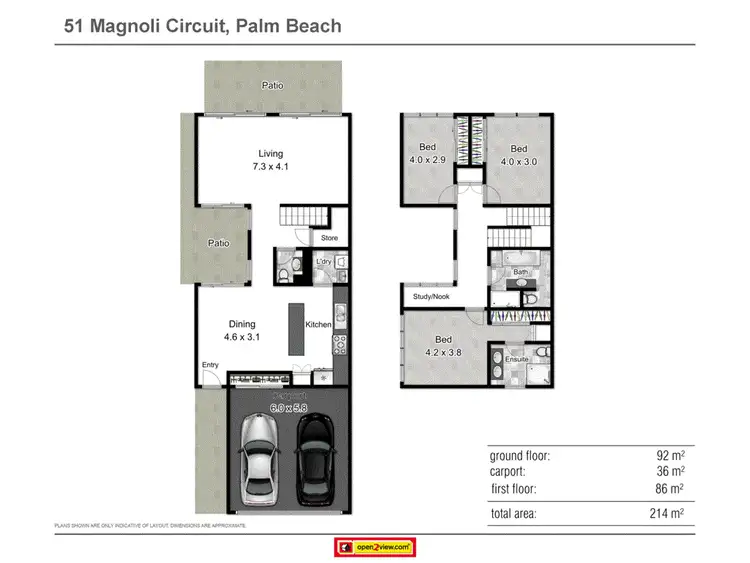 Floorplan of Homely semi-detached listing, 2/51 Magnoli Circuit, Palm Beach QLD 4221
