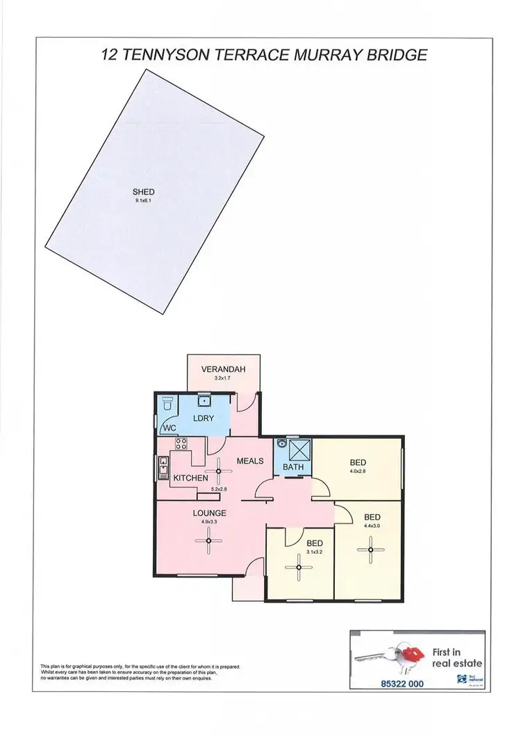 Floorplan of Homely house listing, 12 Tennyson Terrace, Murray Bridge SA 5253