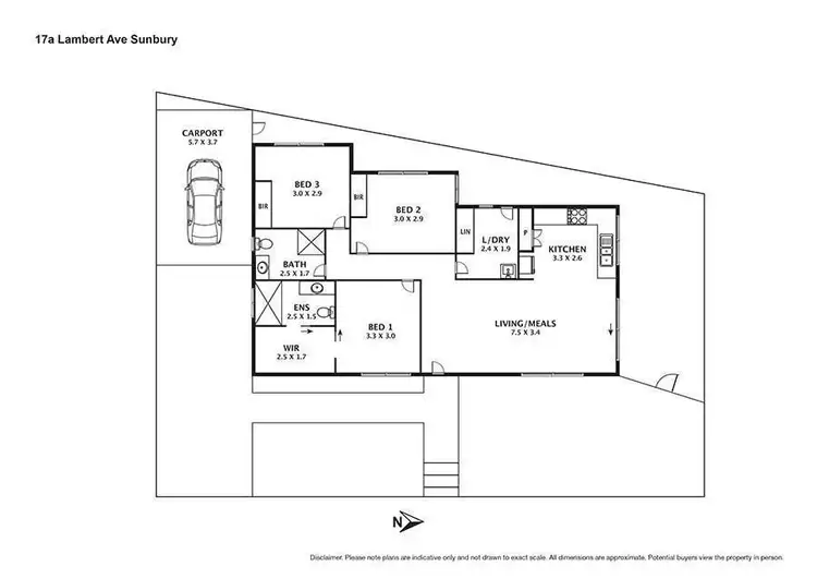 Floorplan of Homely house listing, 17A Lambert Avenue, Sunbury VIC 3429
