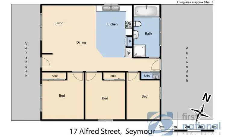 Floorplan of Homely house listing, 17 Alfred Street, Seymour VIC 3660