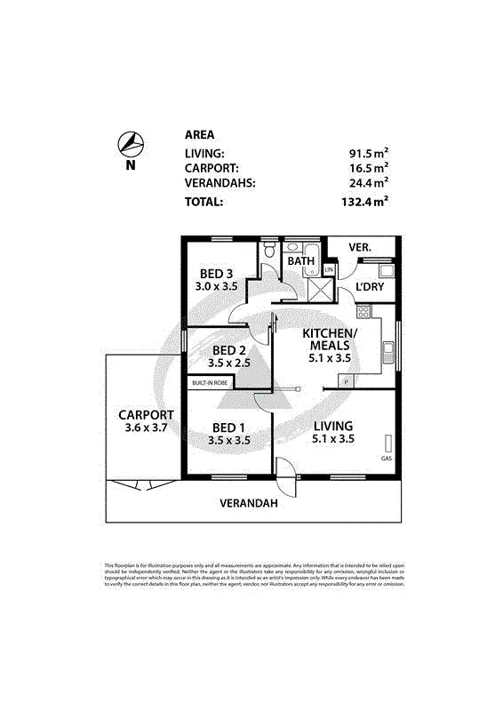 Floorplan of Homely house listing, 1/1 Thompson Court, Mount Barker SA 5251