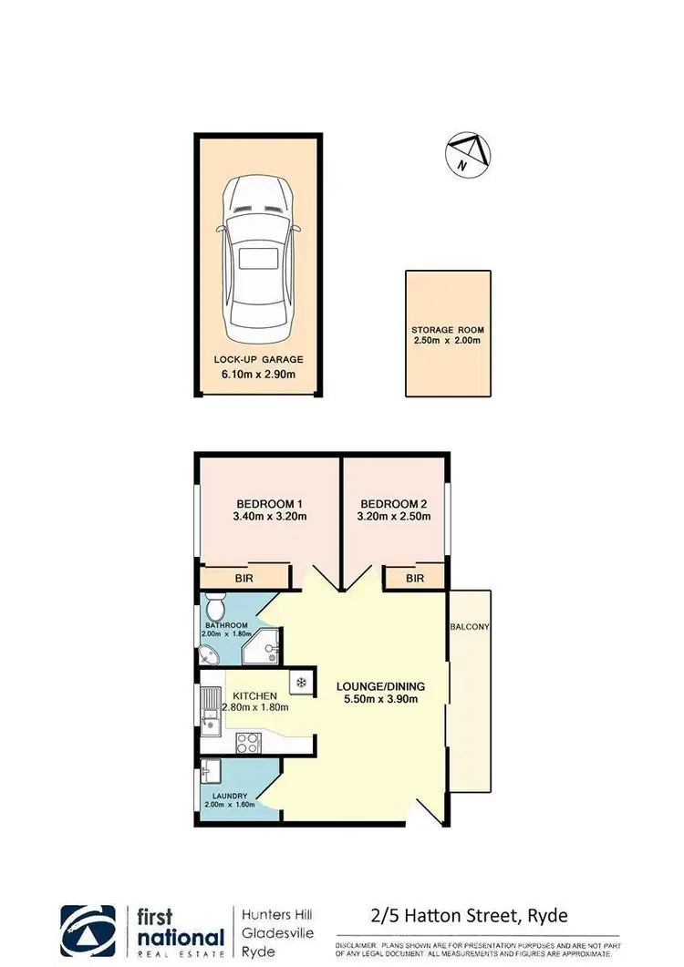 Floorplan of Homely apartment listing, 2/5 Hatton Street, Ryde NSW 2112