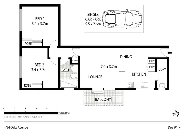 Floorplan of Homely unit listing, 4/54 Oaks Avenue, Dee Why NSW 2099