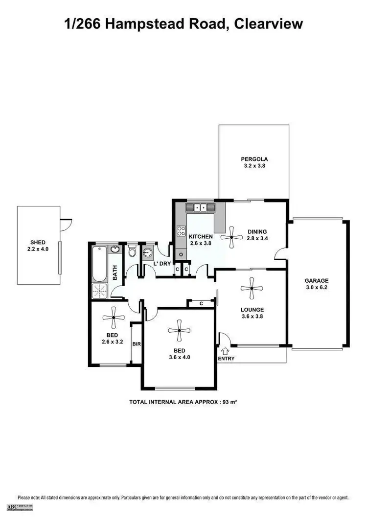 Floorplan of Homely unit listing, 1/266 Hampstead Road, Clearview SA 5085