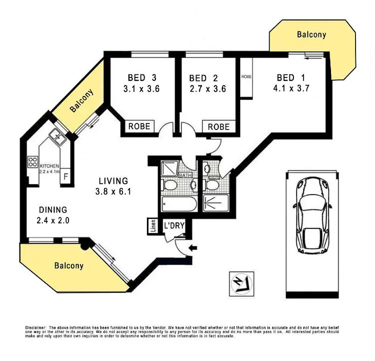 Floorplan of Homely apartment listing, 6/143 North Steyne, Manly NSW 2095