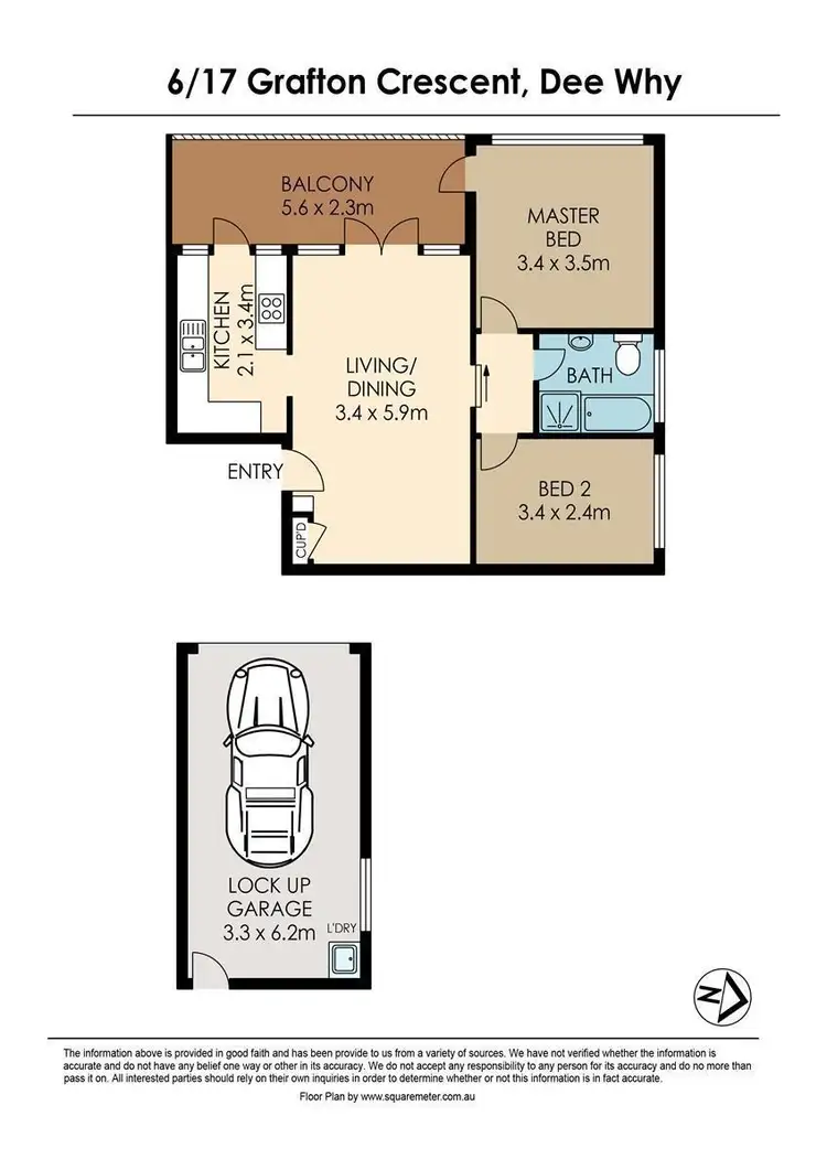 Floorplan of Homely apartment listing, 6/17 Grafton Crescent, Dee Why NSW 2099