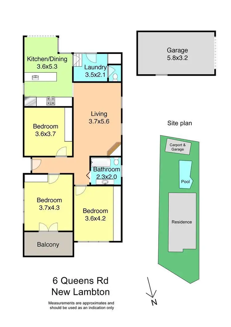Floorplan of Homely house listing, 6 Queens Road, New Lambton NSW 2305