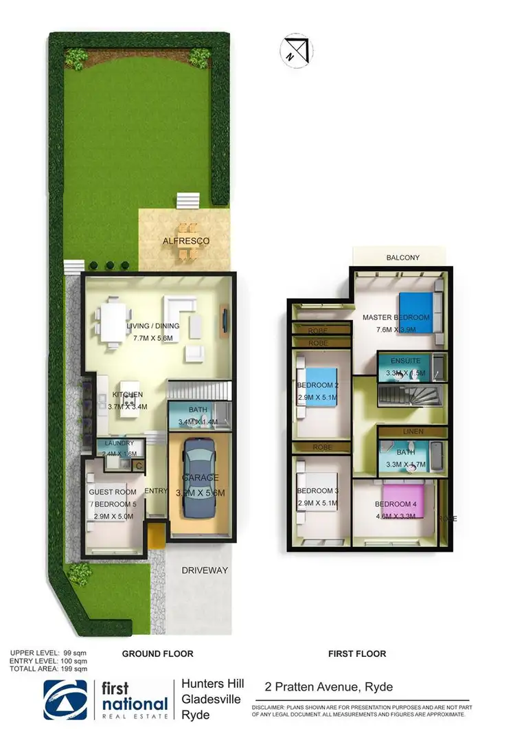 Floorplan of Homely semi-detached listing, 2 Pratten Avenue, Ryde NSW 2112