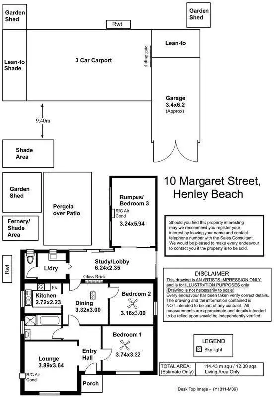 Floorplan of Homely house listing, 10 Margaret Street, Henley Beach SA 5022