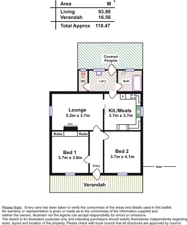 Floorplan of Homely house listing, 6 Neville Road, Thebarton SA 5031